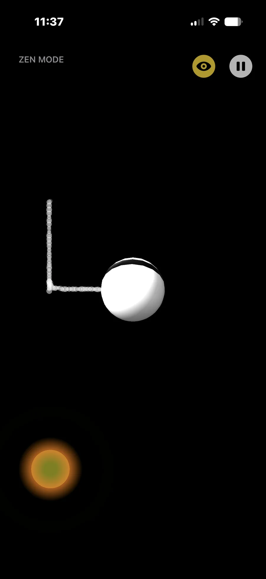 Haptic Maze — a glowing marble navigating an invisible maze on a dark screen
