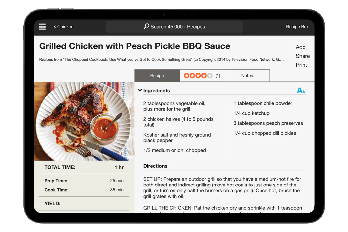 Food Network In The Kitchen iPad app